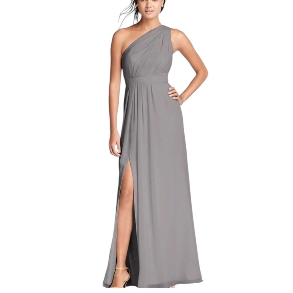 David’s Bridal F18055 Mercury bridesmaid dress L 12